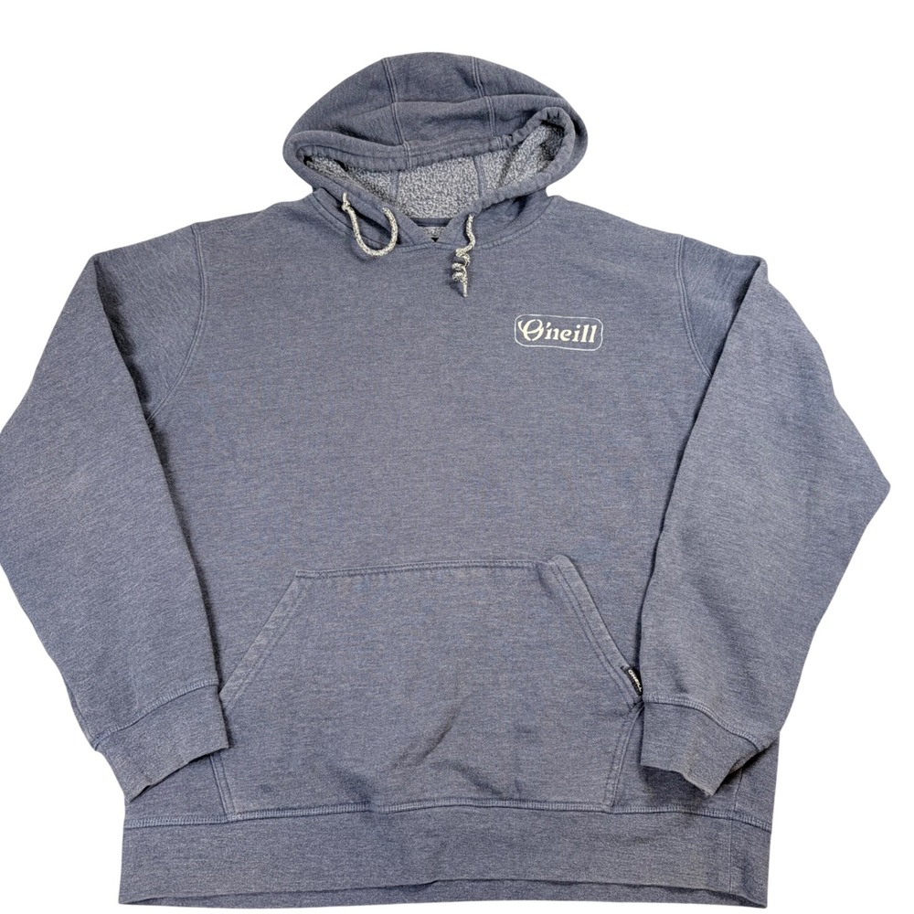 O'Neill Mens XL Blue Heather Custom Surf Goods 1952 Graphic Pullover Hoodie